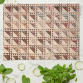 ニュートラルカラーのピースキルト キッチンタオル (折り畳み)