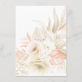 ニュートラルカラーエレガントなウェディング4.5インチx 6.25インチメニュー メニュー (裏面)