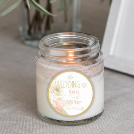 ニュートラルカラーエレガントな結婚式 ラウンドシール