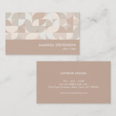 ニュートラルカラージオメトリックパターンII名刺 名刺 (正面/裏面)