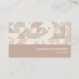 ニュートラルカラージオメトリックパターンII名刺 名刺