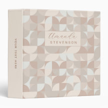 ニュートラルカラージオメトリックパターンII 3リングや輪バインダー