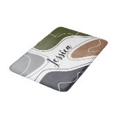 ニュートラルカラージオメトリ形状パターン名 バスマット (アングル)