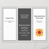 ニュートラルカラーズトリフォールドビジネス広告ズフライヤー チラシ (正面)