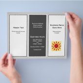 ニュートラルカラーズトリフォールドビジネス広告ズフライヤー チラシ (手)