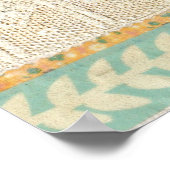 ニュートラルカラーズブラウンフクロールレース&バンティングポスターアート ポスター (角)