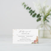 ニュートラルカラーズボホフローラウェディングRSVPカード エンクロージャーカード (スタンド正面)