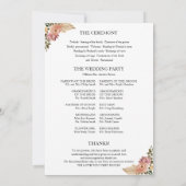 ニュートラルカラーズボホフローラ結婚式 プログラム (裏面)