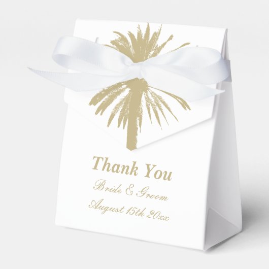 ニュートラルカラーパレットスタイルビーチ結婚式パーティー フェイバーボックス (正面サイド)