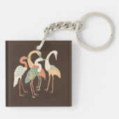 ニュートラルカラーポップ・アートのアートクレーン キーホルダー (裏面)