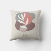 ニュートラルカラーリーフボホーロセッテスバックグラウンド クッション (裏面)