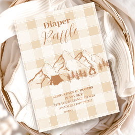 ニュートラルキャンピングベビーシャワーおむつラッフル エンクロージャーカード