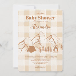 ニュートラルキャンピングベビーシャワー招待状 招待状