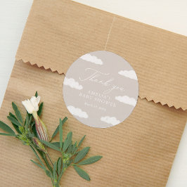 ニュートラルクラウドナイン赤ちゃんシャワー ラウンドシール