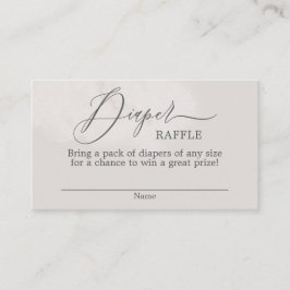 ニュートラルクラウドベビーシャワーおむつラッフルカード エンクロージャーカード