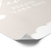 ニュートラルクラウド9ベビーシャワーの好意サイン ポスター (角)