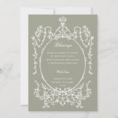 ニュートラルクラシックグリーンヴィンテージフレーム写真 シーズンカード (正面)