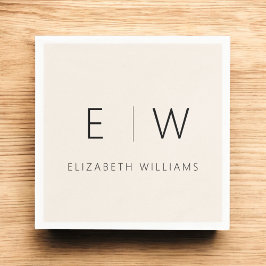 ニュートラルクラシックベージュエレガントミニマルモダンリスト スタンダードカクテルナプキン