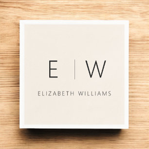 ニュートラルクラシックベージュエレガントミニマルモダンリスト スタンダードカクテルナプキン