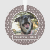 ニュートラルクリスマスツリードッグフォトクリスマス オーナメント (裏面)