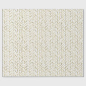 ニュートラルクリームにソフトニット模様を包む紙 ラッピングペーパー (フラット)