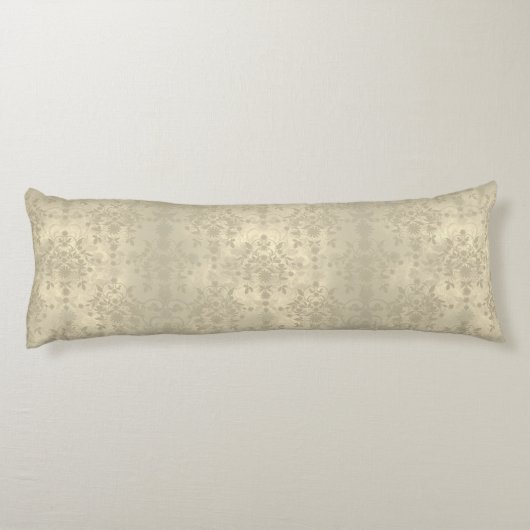 ニュートラルクリームタンダブルダマスクパターン ボディピロー (裏面)