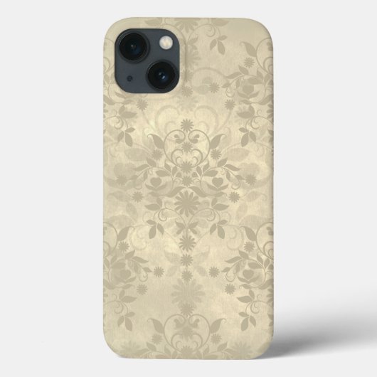 ニュートラルクリームベージュのダマスク模様デザイン Case-Mate iPhoneケース (裏面)