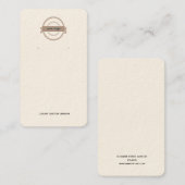 ニュートラルクリームロゴイヤリングディスプレイ名刺 名刺 (正面/裏面)