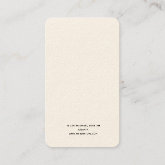 ニュートラルクリームロゴイヤリングディスプレイ名刺 名刺 (裏面)
