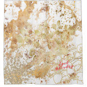 ニュートラルクリーム状ベージュシャワーカーテンライナー シャワーカーテン (正面)