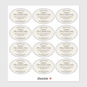 ニュートラルクリーム色のヴィンテージアーティザンソープ シール (シート)