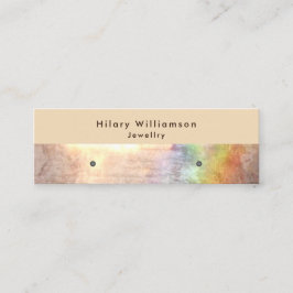 ニュートラルグランジベージュレインボーイヤリングディスプレイ スキニー名刺