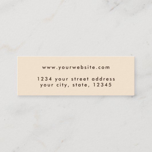 ニュートラルグランジベージュレインボーイヤリングディスプレイ スキニー名刺 (裏面)