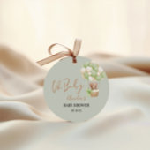 ニュートラルグリーンテディベアOhベビーバルーンベビー フェイバータグ