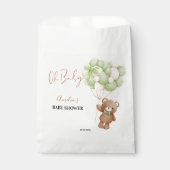 ニュートラルグリーンテディベアOhベビーバルーンベビー フェイバーバッグ (正面)