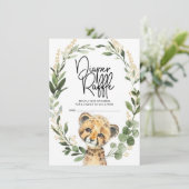 ニュートラルグリーンリョパードサファリベビーおむつラッフル エンクロージャーカード (スタンド正面)