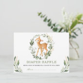ニュートラルグリーンリー金ゴールドウッドランドディアオムツラッフル エンクロージャーカード (スタンド正面)