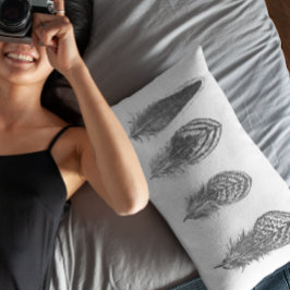 ニュートラルグレイトレンディーフェザー アクセントクッション