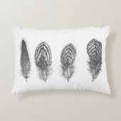 ニュートラルグレイトレンディーフェザー アクセントクッション (正面)