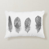 ニュートラルグレイトレンディーフェザー アクセントクッション (正面)