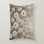 ニュートラルグレイ金ゴールドトープフローラ アクセントクッション (正面(垂直))