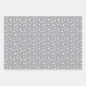 ニュートラルグレーセージ緑ベージュ抽象芸術パターン ラッピングペーパーシート (正面)