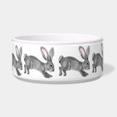 ニュートラルグレーバニーウサギミニマルの型動物 ボウル (右)