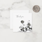 ニュートラルグレーバラサンキューカード ノートカード (正面/裏面インサイチュ)