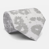 ニュートラルグレー抽象芸術フローラタイモダンの花 ネクタイ (ロール)