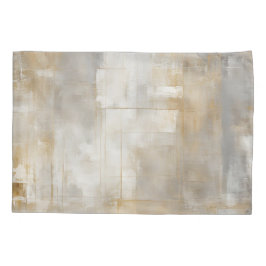 ニュートラルグレー金ゴールドプレイド 枕カバー