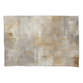 ニュートラルグレー金ゴールドプレイド 枕カバー (正面左)