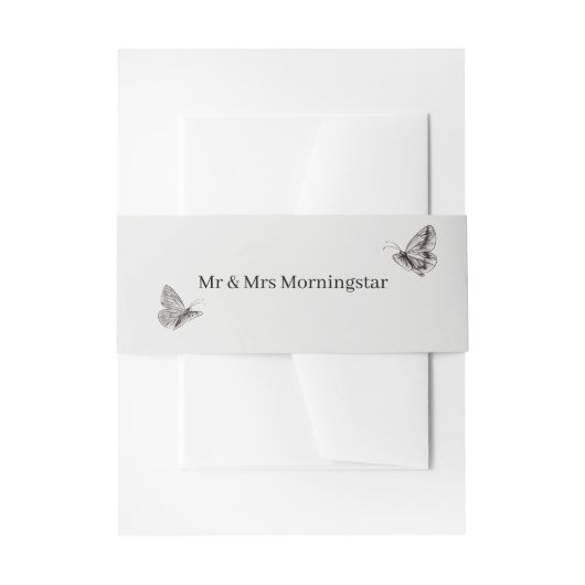 ニュートラルコーンシルク 招待状ベリーバンド (正面例)