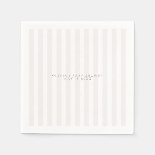 ニュートラルゴルフカートのベビーシャワーナプキン スタンダードカクテルナプキン (正面)