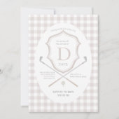 ニュートラルゴルフクラブベビーシャワー招待状 招待状 (正面)